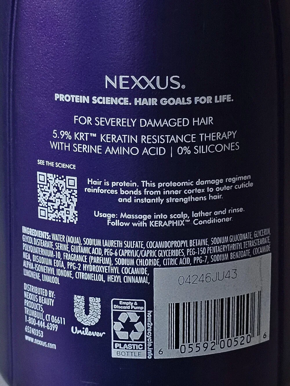Nexxus Keraphix Shampoo Damaged Hair Repair 33.8oz